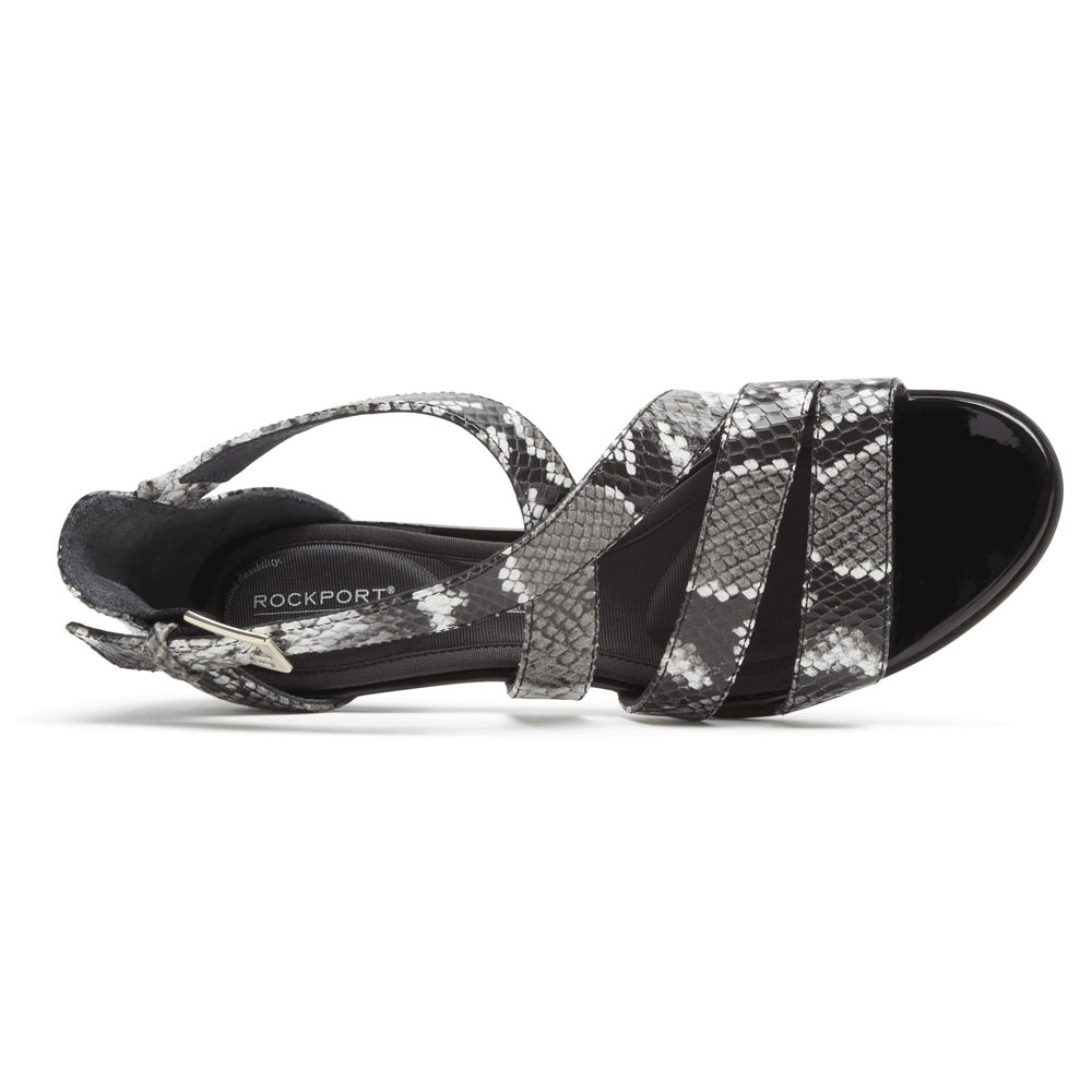 Rockport Womens Total Motion Edith Strappy - Sandals Grey - TQC365921